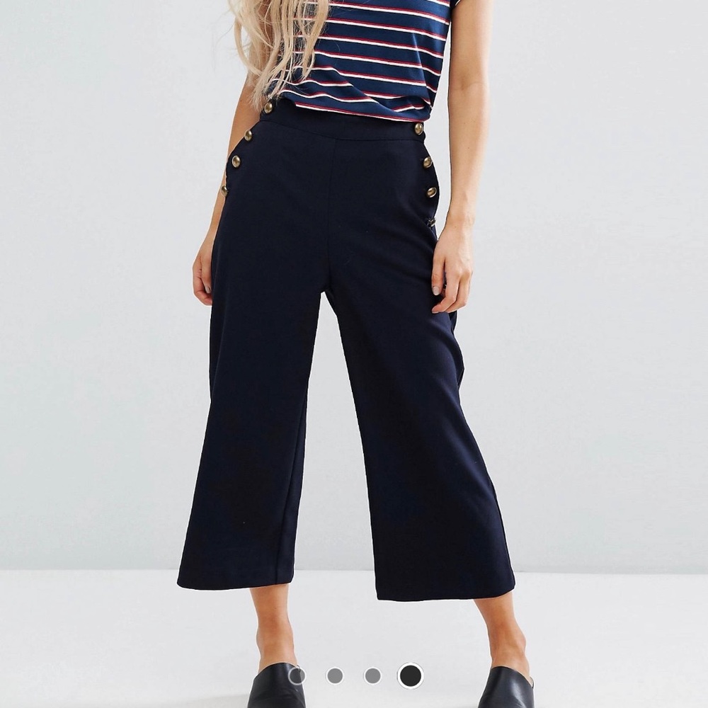 Nautical button detailed culottes